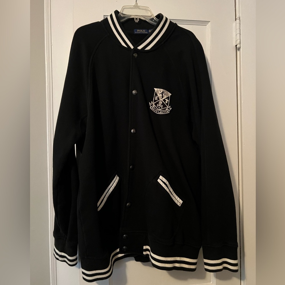 Polo by Ralph Lauren Varsity jacket style.